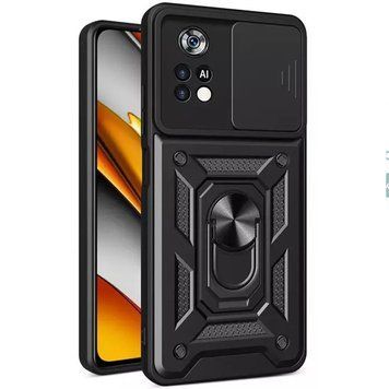 Ударостійкий чохол Camshield Serge Ring для Xiaomi Poco M4 Pro 4G Black 777-04572 фото