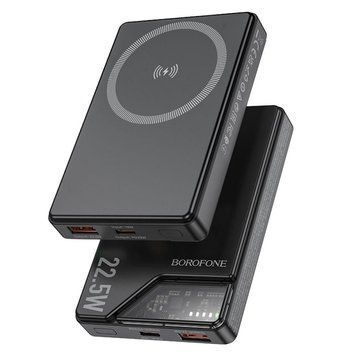 Power Bank Borofone BJ49 Astute 22.5W+PD20W magnetic 10000mAh Чорний 656-01415 фото