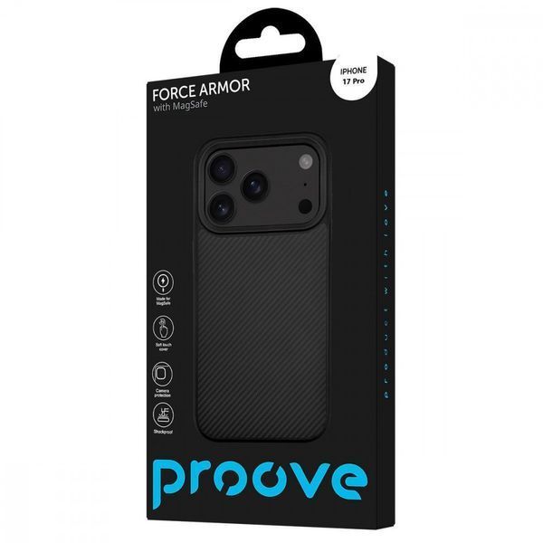 Чохол Proove Force Armor Case with Magnetic Ring iPhone 17 Pro Black 656-04666 фото