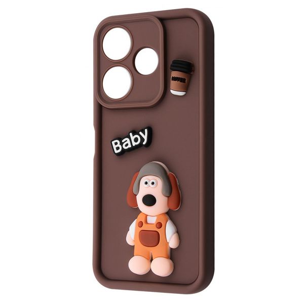 Чохол Pretty Things Case для Xiaomi Redmi 13 4G/Poco M6 4G/Note 13R Brown/Baby 777-01622 фото