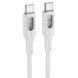 Дата кабель Hoco U120 Transparent explore intelligent power-off PD 60W Type-C to Type-C (1.2m) Gray ILSO-00000066088-1 фото