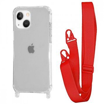 Чохол WAVE Clear Case With Strap для Iphone 14 Red 208-05253 фото
