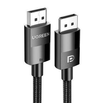 Кабель UGREEN DP114 DP 1.4 Male to Male Plastic Case Braided Cable 2m (UGR-80392) UGR-80392 фото
