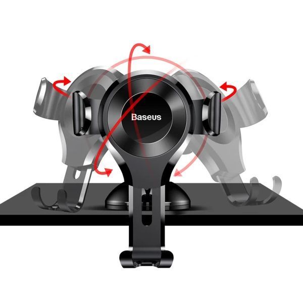 Автотримач для телефона Baseus Osculum Type Gravity Car Mount Black SUYL-XP01 фото