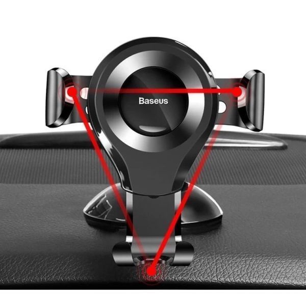 Автотримач для телефона Baseus Osculum Type Gravity Car Mount Black SUYL-XP01 фото