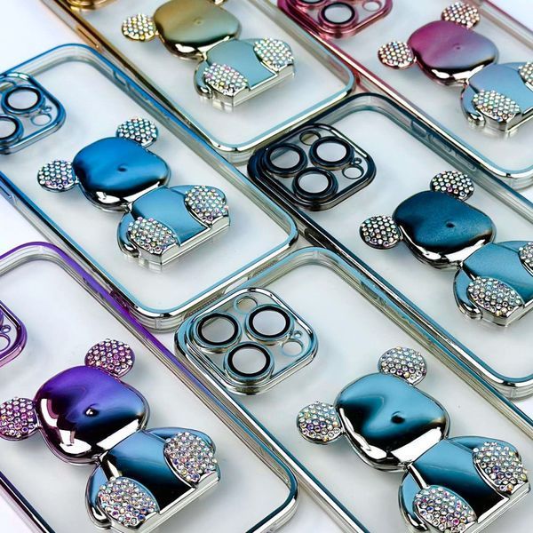 Чехол Bear Gradient Diamond для iPhone 14 Pro Gold 208-04605 фото