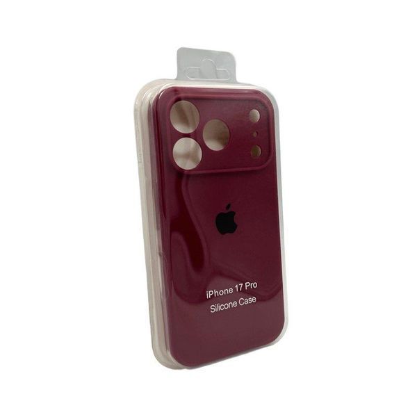 Силіконовий чохол з закритою камерою для iPhone 17 Pro Max Plum 666-04338 фото