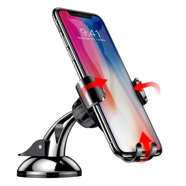 Автотримач для телефона Baseus Osculum Type Gravity Car Mount Black SUYL-XP01 фото