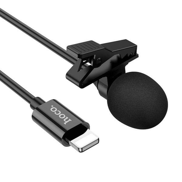 Мікрофон-петличка HOCO L14 iP Lavalier microphone Black 656-00813 фото