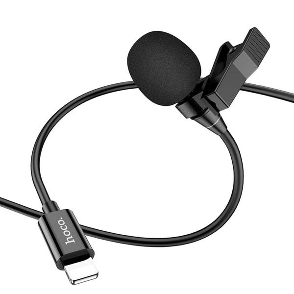 Мікрофон-петличка HOCO L14 iP Lavalier microphone Black 656-00813 фото