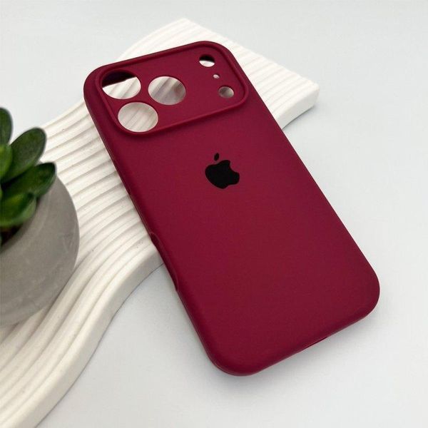 Силіконовий чохол з закритою камерою для iPhone 17 Pro Max Plum 666-04338 фото