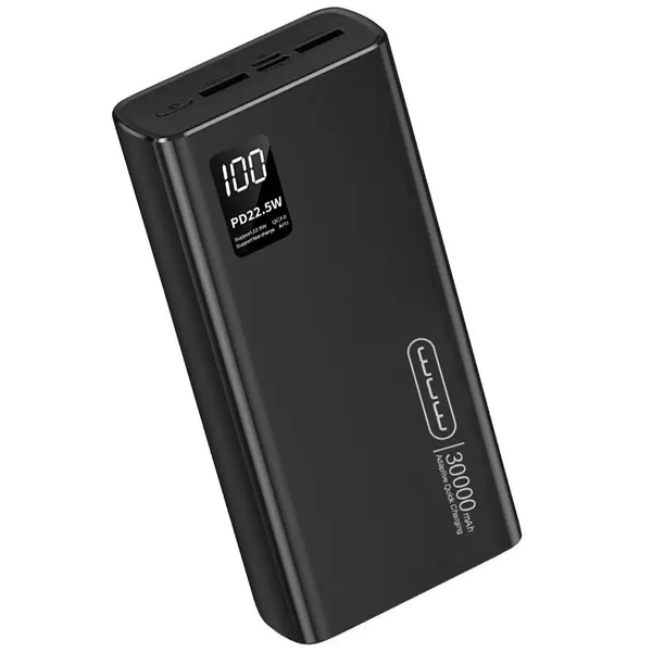 Повербанк зі швидкою зарядкою 30000mAh WUW Y118 |2USB/Type-C Чорний 216-00048 фото