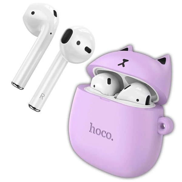 Бездротові навушники HOCO EW45 True wireless stereo headset Lilac Cat 6931474789228 фото