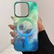 Чохол TPU Shiny Mountain (MagFit) для Apple iPhone 14 Pro (6.1") Green / Blue 555-02904 фото 2