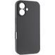Силіконовий чохол Silk Full Camera Protective для Apple iPhone 16 (6.1") Dark Gray 777-09604 фото