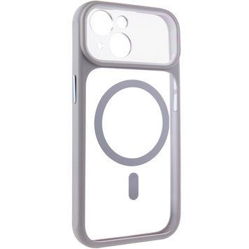 Чохол TPU+PC GETMAN Moon Clear with MagSafe для Apple iPhone 13 (6.1") Grey 656-08444 фото
