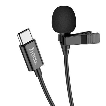 Мікрофон-петличка HOCO L14 Type-C Lavalier microphone Black 656-00814 фото