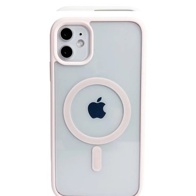 Силиконовый чехол Clear Color Case with MagSafe для iPhone 11 Пудровый 214-00095 фото