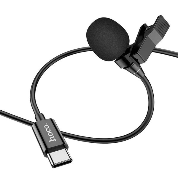 Микрофон-петличка HOCO L14 Type-C Lavalier microphone Black 656-00814 фото