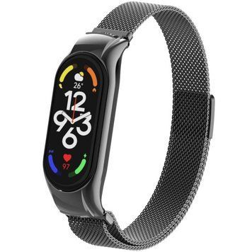 Ремінець Milanese Loop Design для Xiaomi Mi Band 7 Black 212-01620 фото