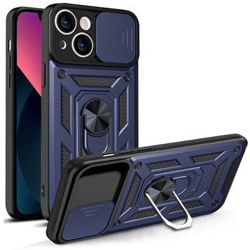 Ударостійкий чохол Camshield Serge Ring для Apple iPhone 13 (6.1") Blue 208-05555 фото