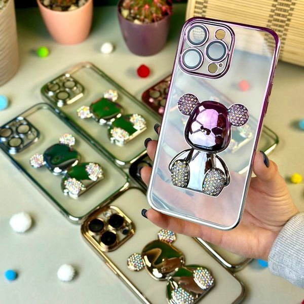 Чехол Bear Gradient Diamond для iPhone 14 Pro Blue 208-04607 фото