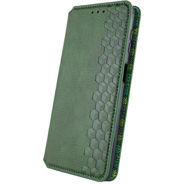 Шкіряний чохол-книжка GETMAN Cubic для Samsung Galaxy A15 4G/5G / M15 5G Зелений 555-01707 фото