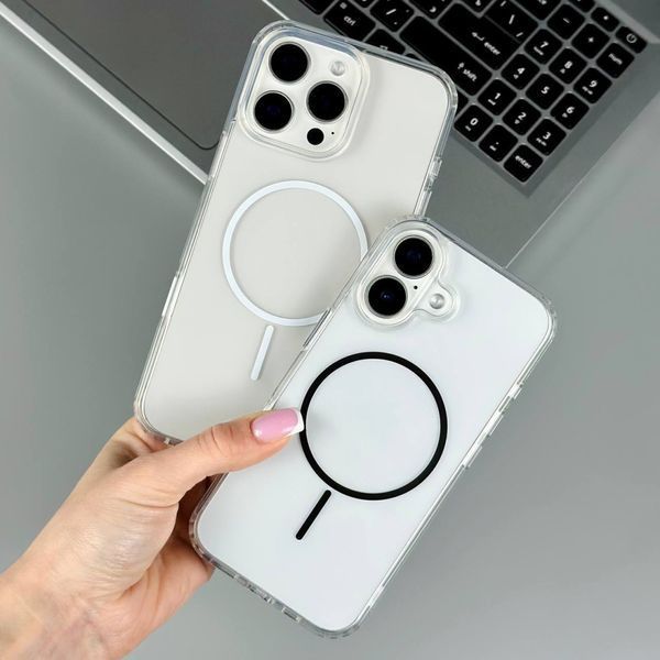 Прозорий чохол NEW Clear Case with MagSafe для iPhone 12/12 Pro White 214-02808 фото