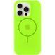 Силіконовий чохол з MagSafe для iPhone 16 Plus Neon green 214-01574 фото