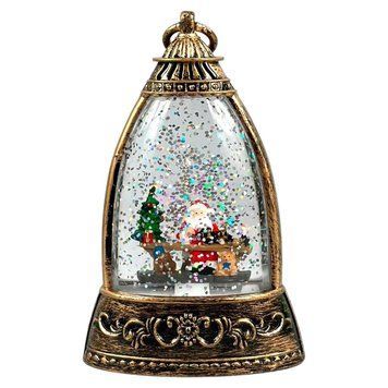 Ночник Рождественский фонарь с фигурами, блестками и подсветкой (2*AAA) 12,5см 2 300-00060 фото
