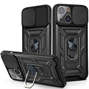 Ударостійкий чохол Camshield Serge Ring для Apple iPhone 13 (6.1") Black 208-05556 фото