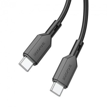 Кабель Borofone BX70 USB Typе-C to USB Typе-C 1m 60W Черный 209-00098 фото