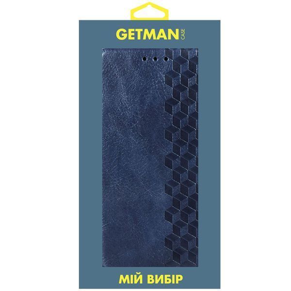 Шкіряний чохол-книжка GETMAN Cubic для Xiaomi Redmi 9C Синій 555-01962 фото