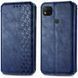 Шкіряний чохол-книжка GETMAN Cubic для Xiaomi Redmi 9C Синій 555-01962 фото 4