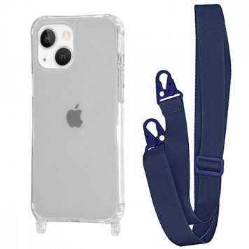 Чохол WAVE Clear Case With Strap для Iphone 14 Midnight Blue 208-05262 фото