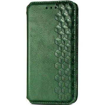 Шкіряний чохол-книжка GETMAN Cubic для Xiaomi Redmi 9A Зелений 555-01968 фото