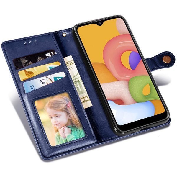 Кожаный чехол-книжка GETMAN Gallant (PU) для Xiaomi Redmi 12C Синий 777-06445 фото