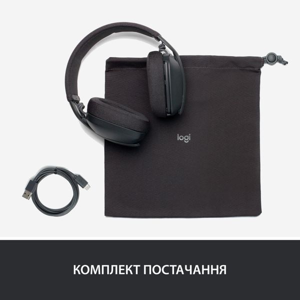 Навушники Logitech Zone Vibe 100 Wireless Graphite (981-001213) 981-001213 фото