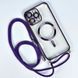 Чохол Crossbody Lanyard with Magsafe зі шнурком для iPhone 12 Purple 214-02603 фото