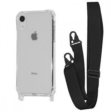 Чохол WAVE Clear Case With Strap для Iphone Xr Black 208-05307 фото