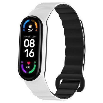 Ремінець для Xiaomi Mi Band 3/4/5/6/7 Silicone Link White/Black 212-02504 фото