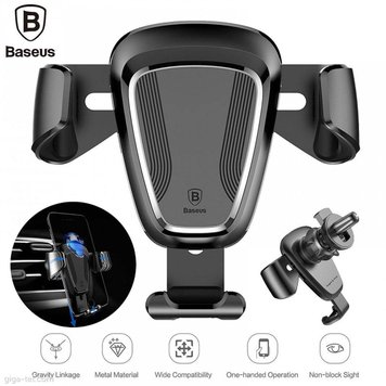 Тримач для мобiльного Baseus Gravity Car Mount Black 656-00426 фото