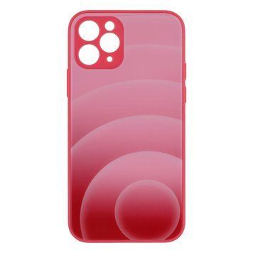 Накладка Glass TPU Prism Circles для iPhone 12 Rose-Red 217-00019 фото