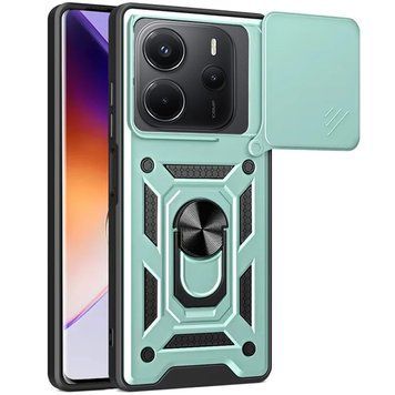 Ударостійкий чохол Camshield Serge Ring для Xiaomi Redmi Note 14 4G (Int. version) Green 777-04286 фото