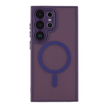 Чохол TPU+PC Magnetic Matte Camera Lens with Magsafe для Samsung Galaxy S24+ 5G (S926) Dark Purple 757-00304 фото