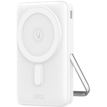 Power Bank XO PR233 PD30W Magnetic wireless 15W Type-C with U-shaped holder 10000mAh Білий 656-01503 фото