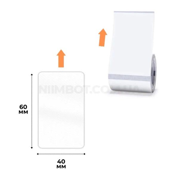 Етикетки NIIMBOT TT40*60-125 Transparent For B1/B21/B3S (A2G88318501) 656-00067 фото