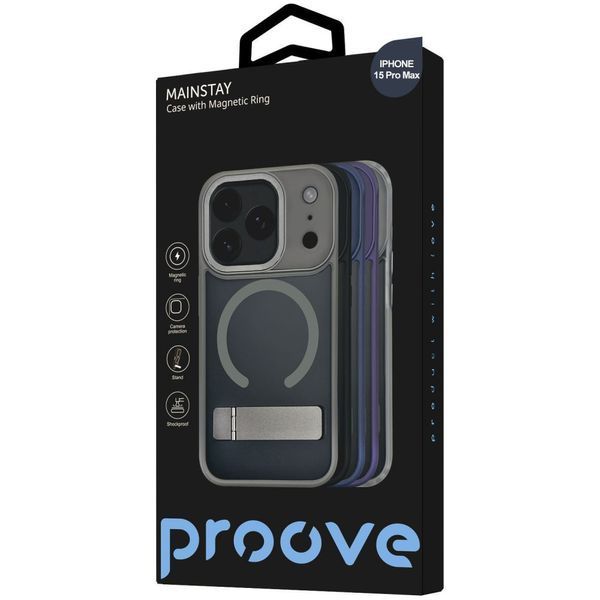Чохол Proove Mainstay Case with Magnetic Ring iPhone 15 Pro Max Midnight Blue 656-04894 фото