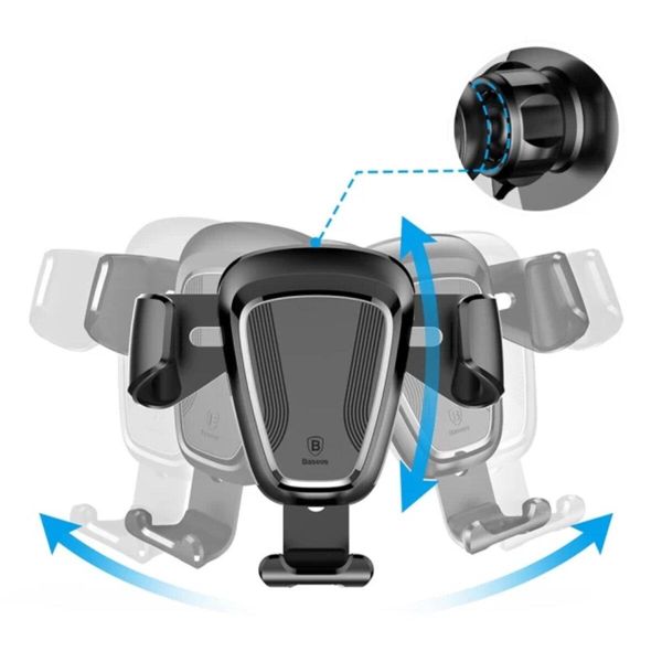 Тримач для мобiльного Baseus Gravity Car Mount Black 656-00426 фото