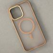 Чохол Wavy Pattern Matte Corrugated Camera Magnetic для iPhone 14 Pro Light Brown